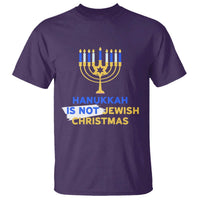 Funny Hanukkah Is Not Jewish Christmas T Shirt Chanukah Menorah - Wonder Print Shop