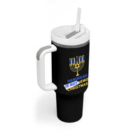 Funny Hanukkah Is Not Jewish Christmas Tumbler With Handle Chanukah Menorah - Wonder Print Shop