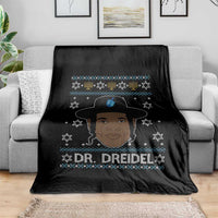 Funny Hanukkah Dreidel Throw Blanket Dr Dreidel Chanukah Rapper DJ - Wonder Print Shop