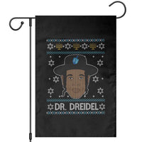 Funny Hanukkah Dreidel Garden Flag Dr Dreidel Chanukah Rapper DJ - Wonder Print Shop