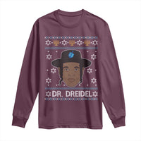 Funny Hanukkah Dreidel Long Sleeve Shirt Dr Dreidel Chanukah Rapper DJ - Wonder Print Shop