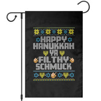 Happy Hanukkah Ya Fithy Schmuck Garden Flag Funny Hanukkah Christmas Movie - Wonder Print Shop