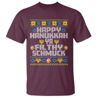 Happy Hanukkah Ya Fithy Schmuck T Shirt Funny Hanukkah Christmas Movie - Wonder Print Shop