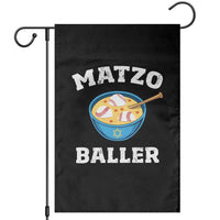 Funny Hanukkah Baseball Garden Flag Matzo Baller Matzah Ball Jewish Chanukah Sports Lover - Wonder Print Shop