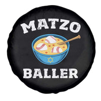 Funny Hanukkah Baseball Spare Tire Cover Matzo Baller Matzah Ball Jewish Chanukah Sports Lover - Wonder Print Shop