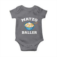 Funny Hanukkah Baseball Baby Onesie Matzo Baller Matzah Ball Jewish Chanukah Sports Lover - Wonder Print Shop