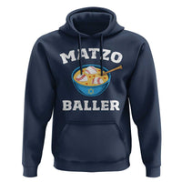 Funny Hanukkah Baseball Hoodie Matzo Baller Matzah Ball Jewish Chanukah Sports Lover - Wonder Print Shop