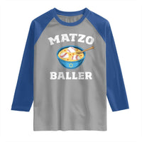 Funny Hanukkah Baseball Raglan Shirt Matzo Baller Matzah Ball Jewish Chanukah Sports Lover - Wonder Print Shop