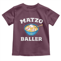 Funny Hanukkah Baseball Toddler T Shirt Matzo Baller Matzah Ball Jewish Chanukah Sports Lover - Wonder Print Shop