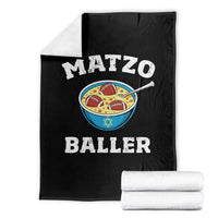 Funny Hanukkah Football Throw Blanket Matzo Baller Matzah Ball Jewish Chanukah Sports Lover - Wonder Print Shop