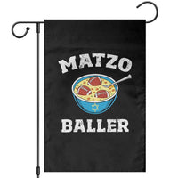 Funny Hanukkah Football Garden Flag Matzo Baller Matzah Ball Jewish Chanukah Sports Lover - Wonder Print Shop