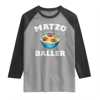 Funny Hanukkah Football Raglan Shirt Matzo Baller Matzah Ball Jewish Chanukah Sports Lover - Wonder Print Shop