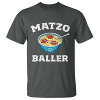 Funny Hanukkah Football T Shirt Matzo Baller Matzah Ball Jewish Chanukah Sports Lover - Wonder Print Shop