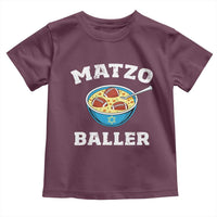 Funny Hanukkah Football Toddler T Shirt Matzo Baller Matzah Ball Jewish Chanukah Sports Lover - Wonder Print Shop