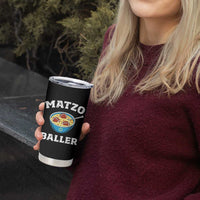 Funny Hanukkah Football Tumbler Cup Matzo Baller Matzah Ball Jewish Chanukah Sports Lover - Wonder Print Shop