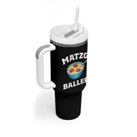 Funny Hanukkah Football Tumbler With Handle Matzo Baller Matzah Ball Jewish Chanukah Sports Lover - Wonder Print Shop