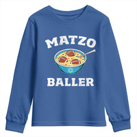 Funny Hanukkah Football Youth Sweatshirt Matzo Baller Matzah Ball Jewish Chanukah Sports Lover - Wonder Print Shop
