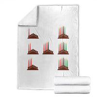 Kwanzaa Kinara Seven Candles African American Holiday Throw Blanket - Wonder Print Shop