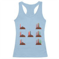 Kwanzaa Kinara Seven Candles African American Holiday Racerback Tank Top - Wonder Print Shop