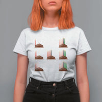 Kwanzaa Kinara Seven Candles African American Holiday T Shirt For Women - Wonder Print Shop
