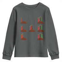 Kwanzaa Kinara Seven Candles African American Holiday Youth Sweatshirt - Wonder Print Shop