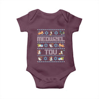Funny Hanukkah Cats Baby Onesie Meowzel Tov Chanukah Menorah David Stars