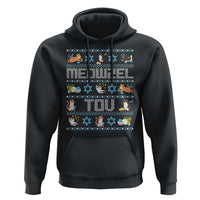 Funny Hanukkah Cats Hoodie Meowzel Tov Chanukah Menorah David Stars