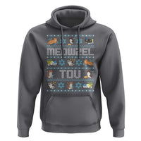 Funny Hanukkah Cats Hoodie Meowzel Tov Chanukah Menorah David Stars