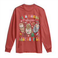 Funny NICU Nurse Christmas Long Sleeve Shirt Professional Baby Wrapper