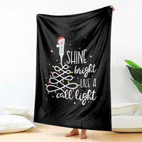 Funny Christmas Nurse Throw Blanket Shine Bright Like A Call Light Led Lights - Wonder Print Shop