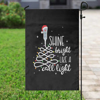 Funny Christmas Nurse Garden Flag Shine Bright Like A Call Light Led Lights - Wonder Print Shop
