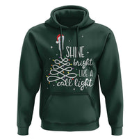 Funny Christmas Nurse Hoodie Shine Bright Like A Call Light Led Lights