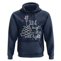 Funny Christmas Nurse Hoodie Shine Bright Like A Call Light Led Lights