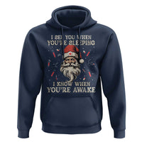 Funny Christmas Santa Doctor Medical Hoodie I See You When You're Sleeping I Know When You're Awake