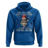 Funny Christmas Santa Doctor Medical Hoodie I See You When You're Sleeping I Know When You're Awake