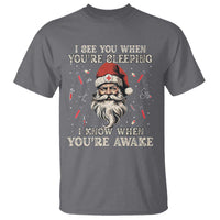 Funny Christmas Santa Doctor Medical T Shirt I See You When You're Sleeping I Know When You're Awake - Wonder Print Shop