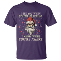 Funny Christmas Santa Doctor Medical T Shirt I See You When You're Sleeping I Know When You're Awake - Wonder Print Shop