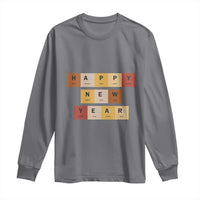 Funny Happy New Year Periodic Table Elements Long Sleeve Shirt Chemistry Teacher Student