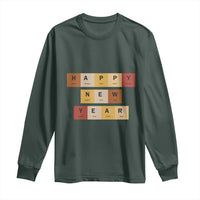 Funny Happy New Year Periodic Table Elements Long Sleeve Shirt Chemistry Teacher Student