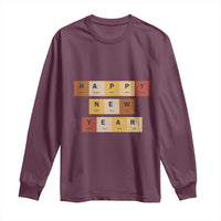 Funny Happy New Year Periodic Table Elements Long Sleeve Shirt Chemistry Teacher Student