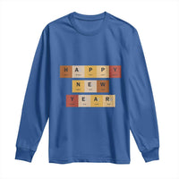 Funny Happy New Year Periodic Table Elements Long Sleeve Shirt Chemistry Teacher Student