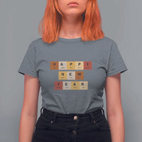 Funny Happy New Year Periodic Table Elements T Shirt For Women Chemistry Teacher Student