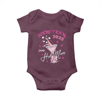 Funny New Year 2025 Same Hot Mess Baby Onesie New Year's Eve Party Coquette Champagne Glass