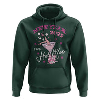 Funny New Year 2025 Same Hot Mess Hoodie New Year's Eve Party Coquette Champagne Glass