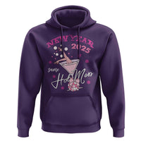 Funny New Year 2025 Same Hot Mess Hoodie New Year's Eve Party Coquette Champagne Glass