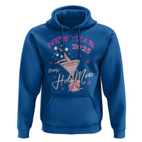 Funny New Year 2025 Same Hot Mess Hoodie New Year's Eve Party Coquette Champagne Glass