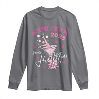 Funny New Year 2025 Same Hot Mess Long Sleeve Shirt New Year's Eve Party Coquette Champagne Glass
