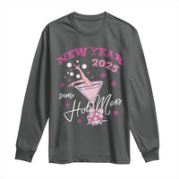 Funny New Year 2025 Same Hot Mess Long Sleeve Shirt New Year's Eve Party Coquette Champagne Glass