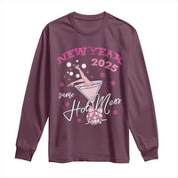Funny New Year 2025 Same Hot Mess Long Sleeve Shirt New Year's Eve Party Coquette Champagne Glass
