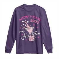 Funny New Year 2025 Same Hot Mess Long Sleeve Shirt New Year's Eve Party Coquette Champagne Glass